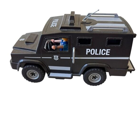 Playmobil City Action Tactical Police Black Armored Truck SWAT Unit with Driver - Picture 3 of 10